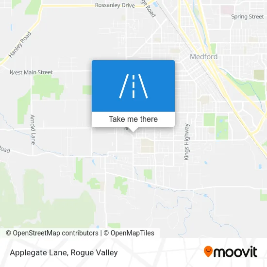 Applegate Lane map