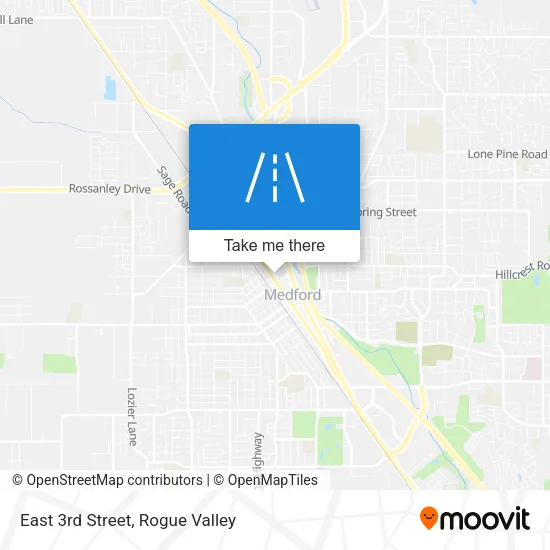 East 3rd Street map