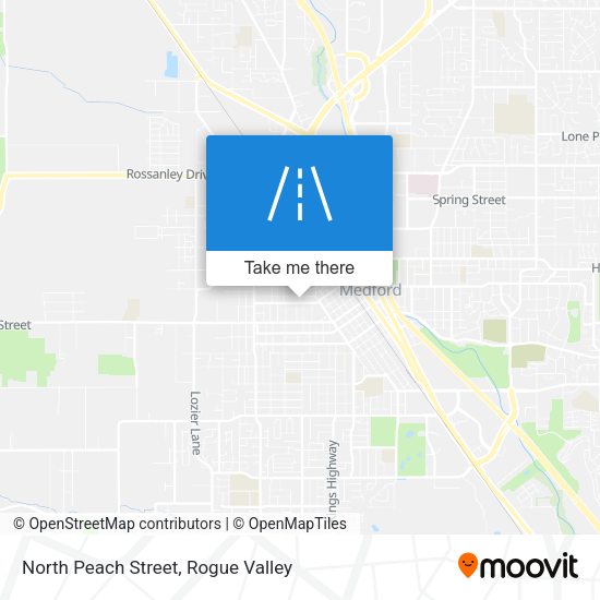 North Peach Street map