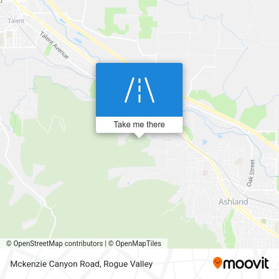 Mckenzie Canyon Road map