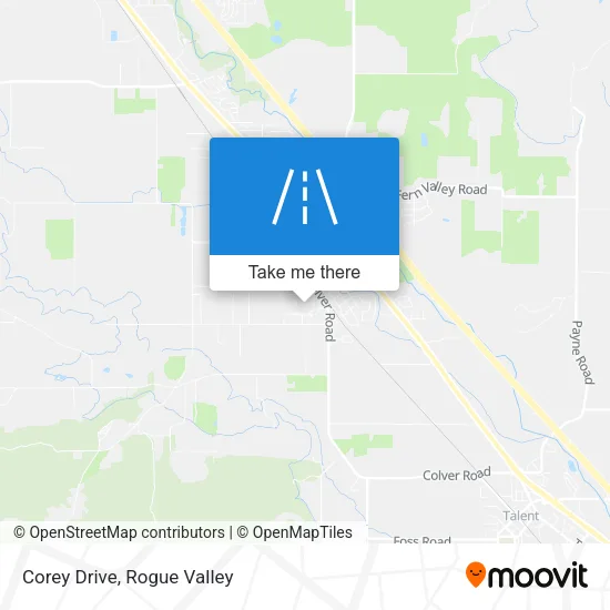 Corey Drive map