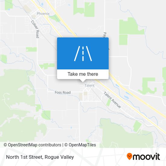 North 1st Street map