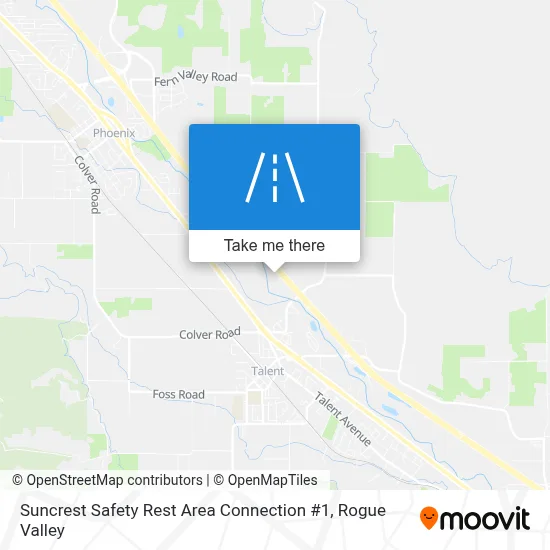 Suncrest Safety Rest Area Connection #1 map