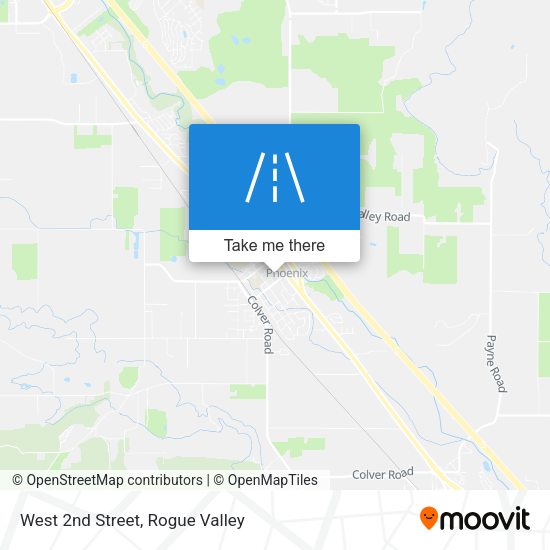 West 2nd Street map