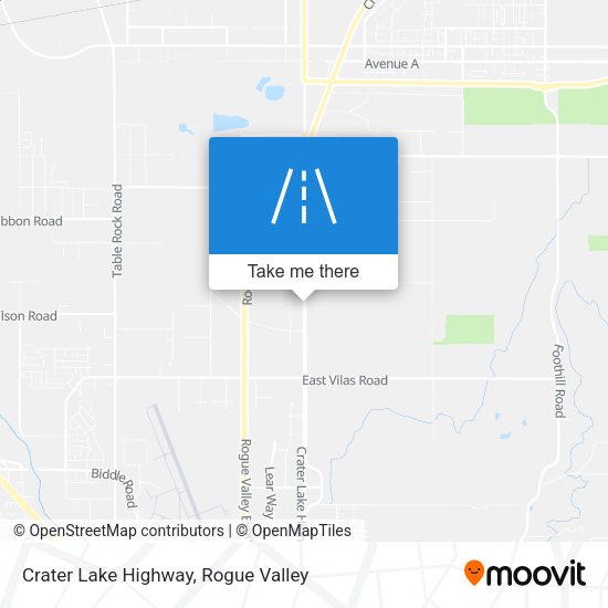 Crater Lake Highway map