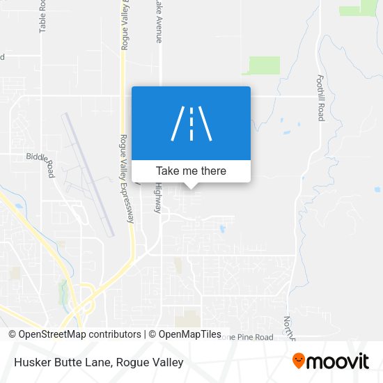 Husker Butte Lane map
