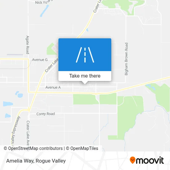 Amelia Way map