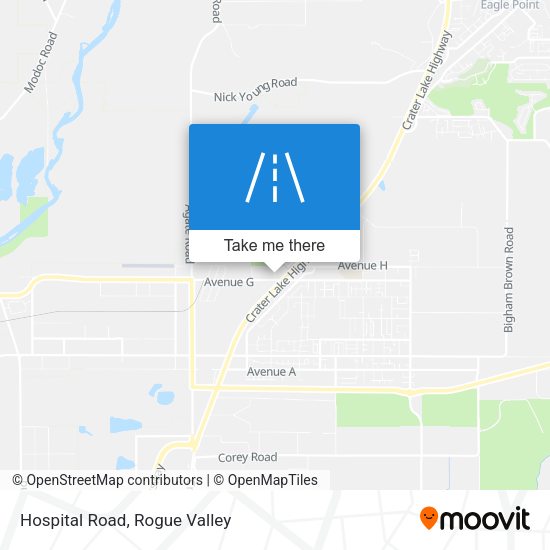 Mapa de Hospital Road