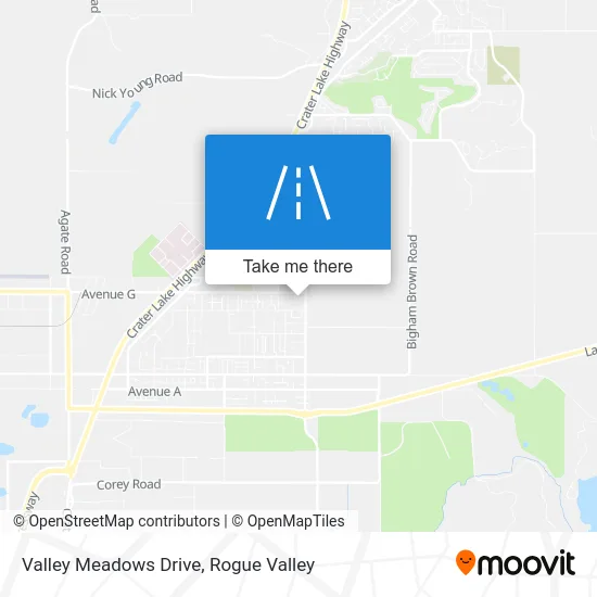 Valley Meadows Drive map