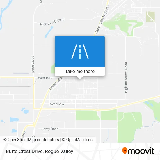 Butte Crest Drive map