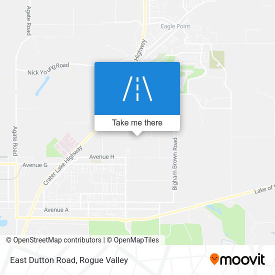 East Dutton Road map