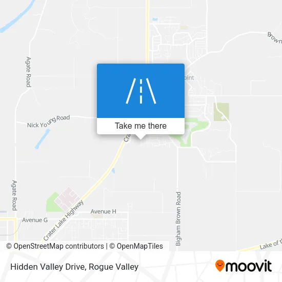 Hidden Valley Drive map