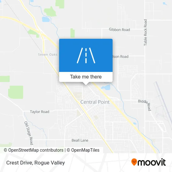 Crest Drive map