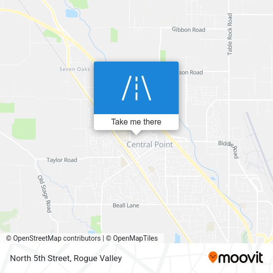 North 5th Street map