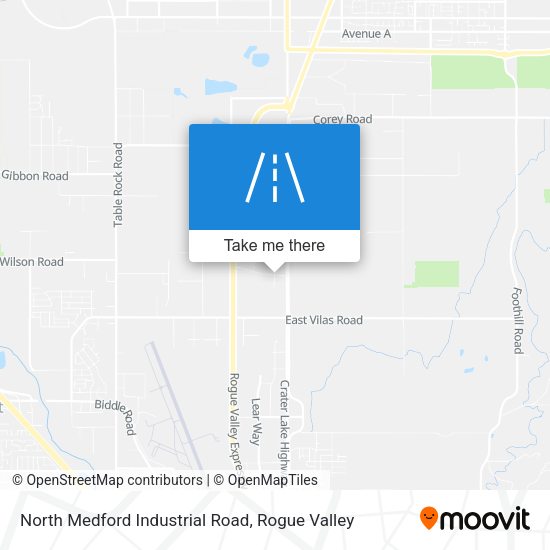 North Medford Industrial Road map