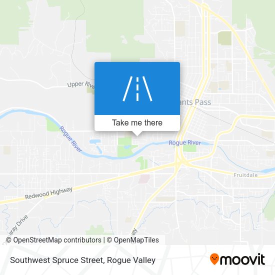 Southwest Spruce Street map