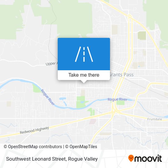 Southwest Leonard Street map