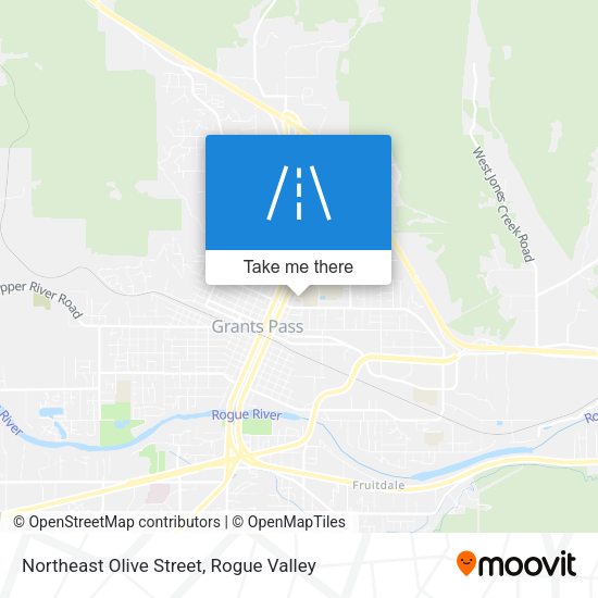 Northeast Olive Street map