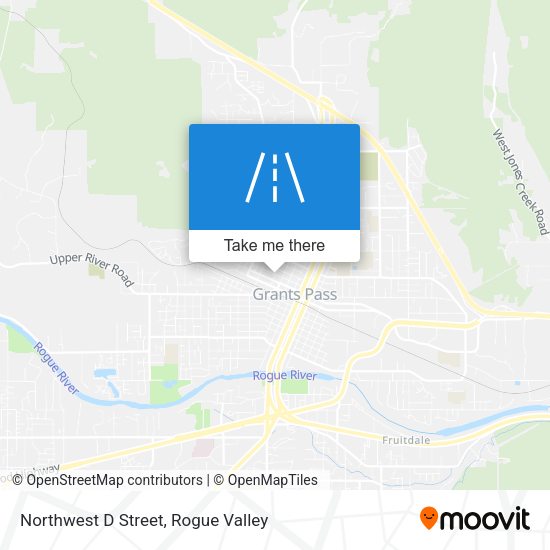 Northwest D Street map