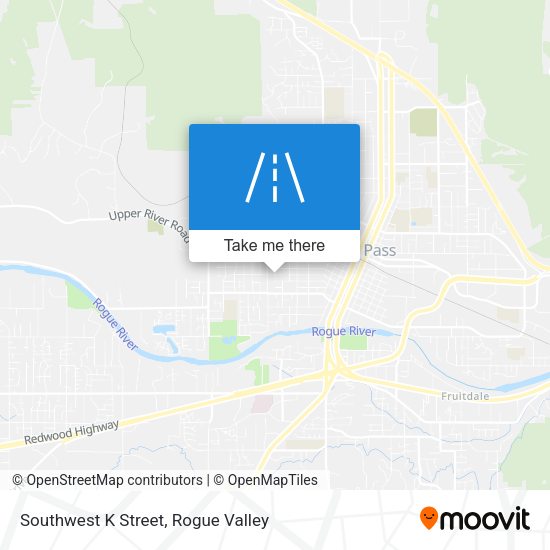 Southwest K Street map