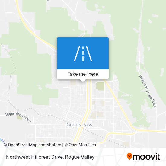 Northwest Hillcrest Drive map
