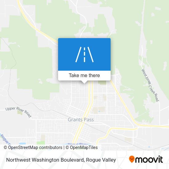 Northwest Washington Boulevard map