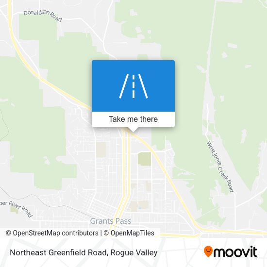 Northeast Greenfield Road map