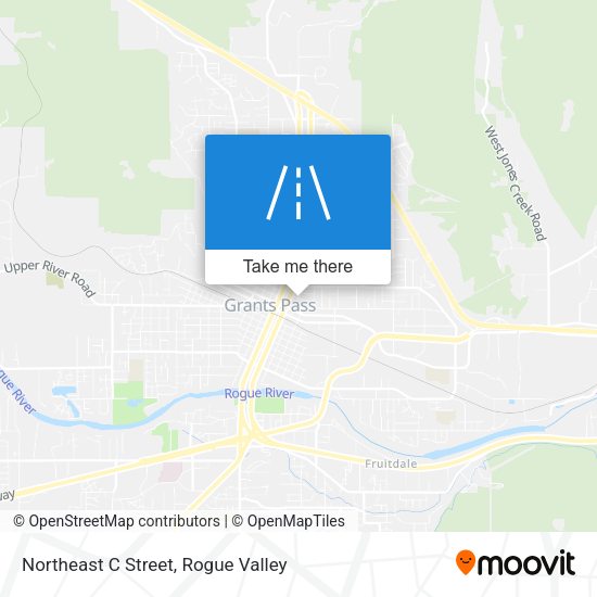 Northeast C Street map