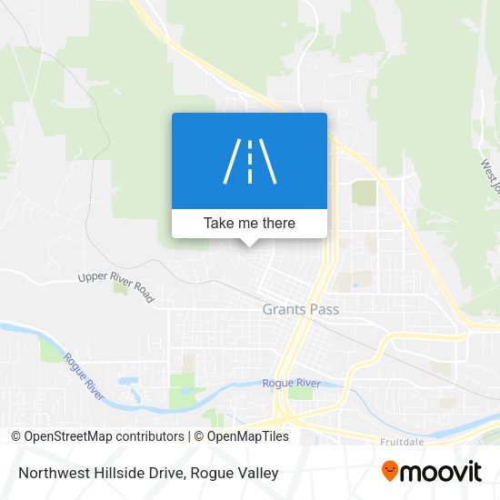 Mapa de Northwest Hillside Drive