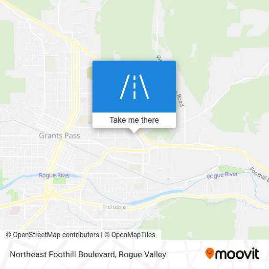 Northeast Foothill Boulevard map
