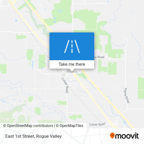 East 1st Street map
