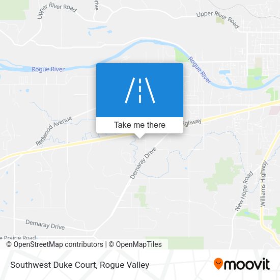 Southwest Duke Court map
