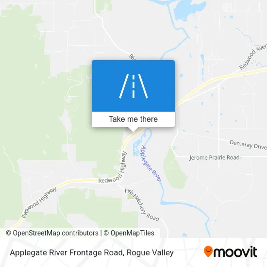Applegate River Frontage Road map