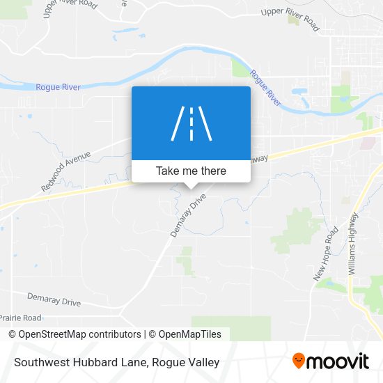 Southwest Hubbard Lane map