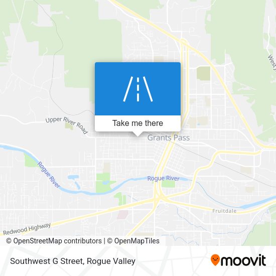 Southwest G Street map