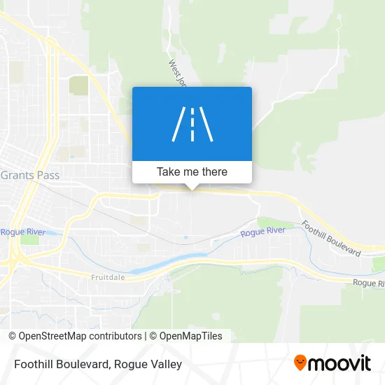 Foothill Boulevard map
