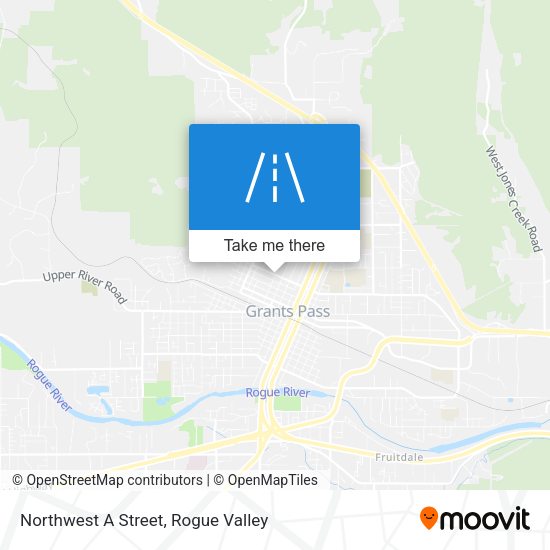 Northwest A Street map