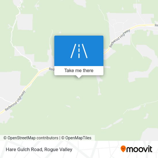 Hare Gulch Road map