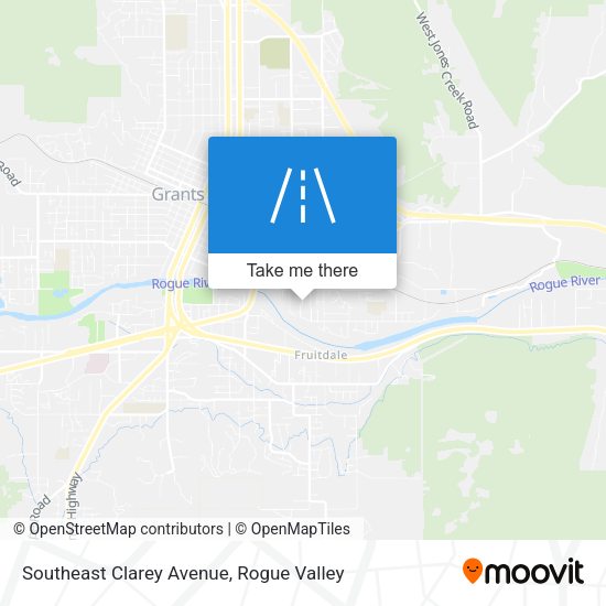 Southeast Clarey Avenue map