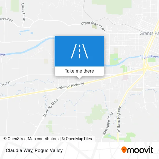 Claudia Way map