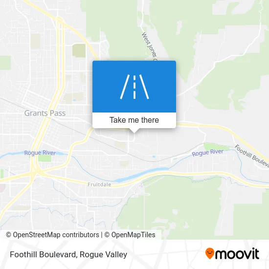 Foothill Boulevard map
