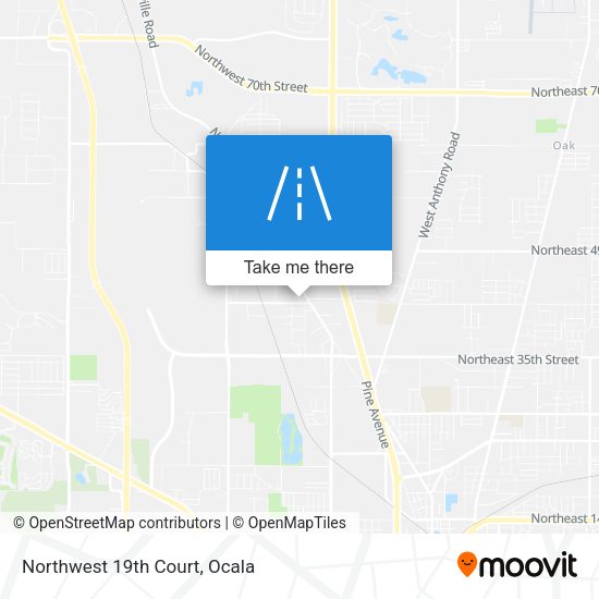 Northwest 19th Court map