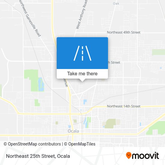 Northeast 25th Street map