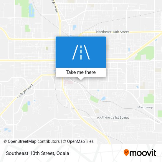 Southeast 13th Street map