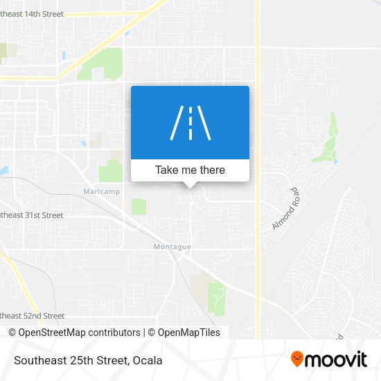 Southeast 25th Street map