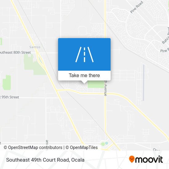 Southeast 49th Court Road map