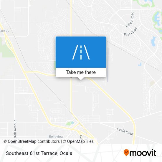 Southeast 61st Terrace map