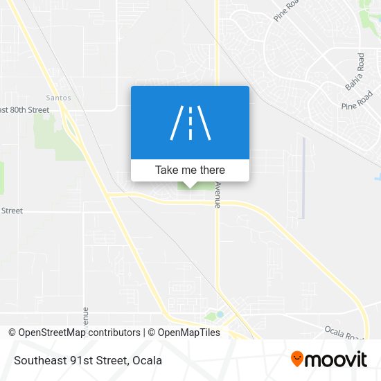 Southeast 91st Street map