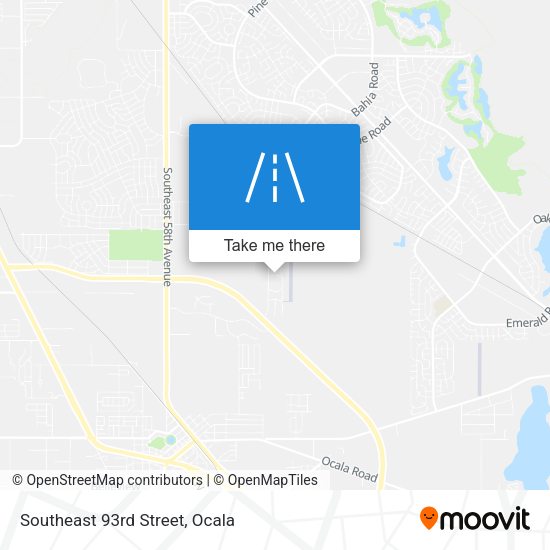 Southeast 93rd Street map