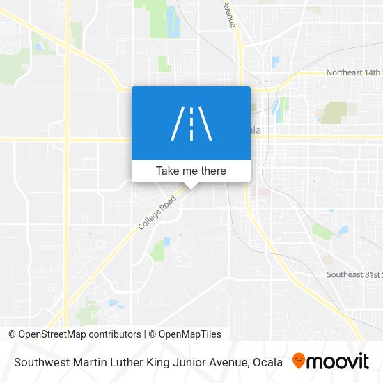 Southwest Martin Luther King Junior Avenue map